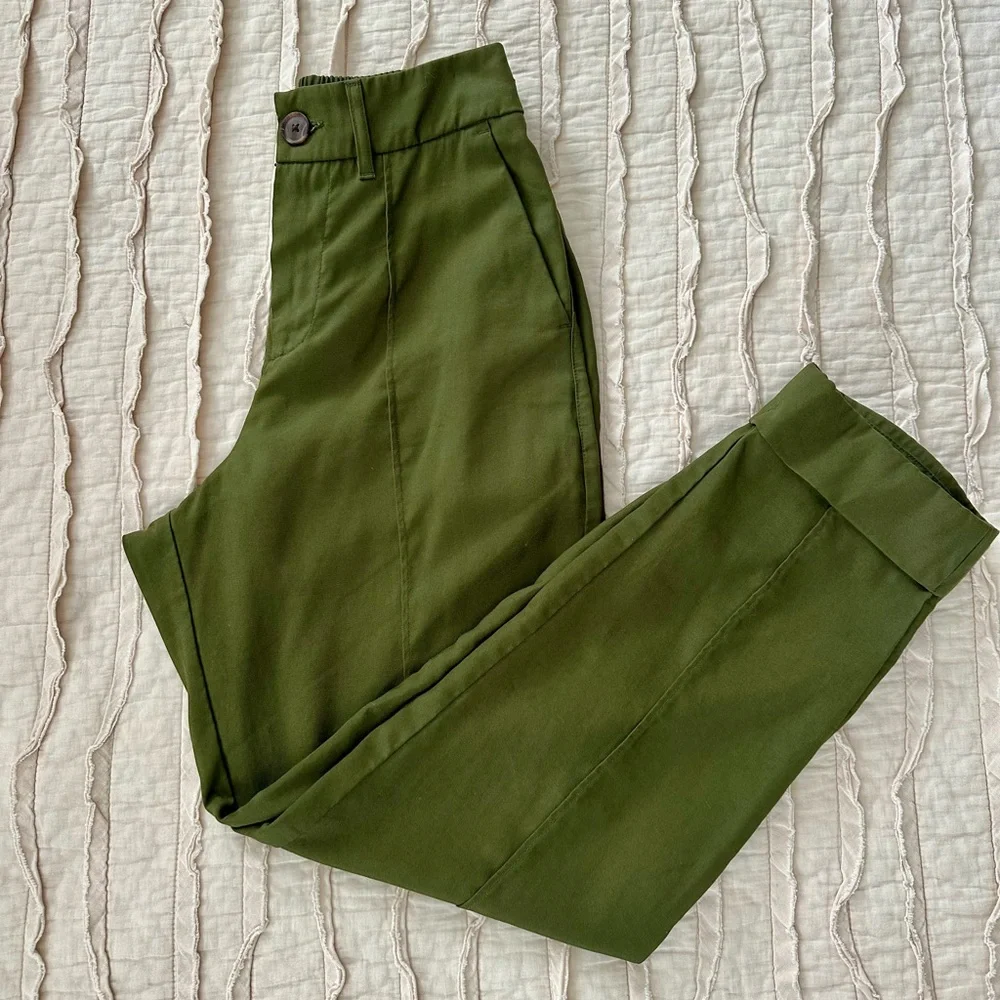 A New Day Casual Olive Green Ankle Pants Women’s Size 2 - Picture 3 of 5